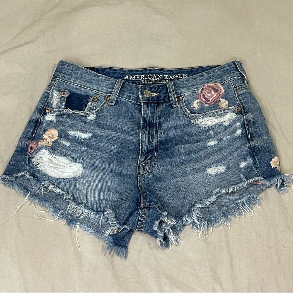 American Eagle High Ride Festival Jean Shorts